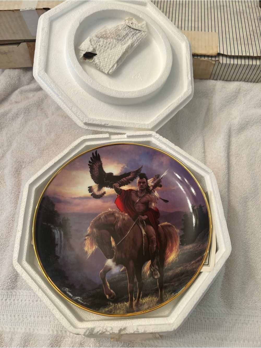 'Spirit of the East Wind' collectible plate from the Franklin Mint Collection.
